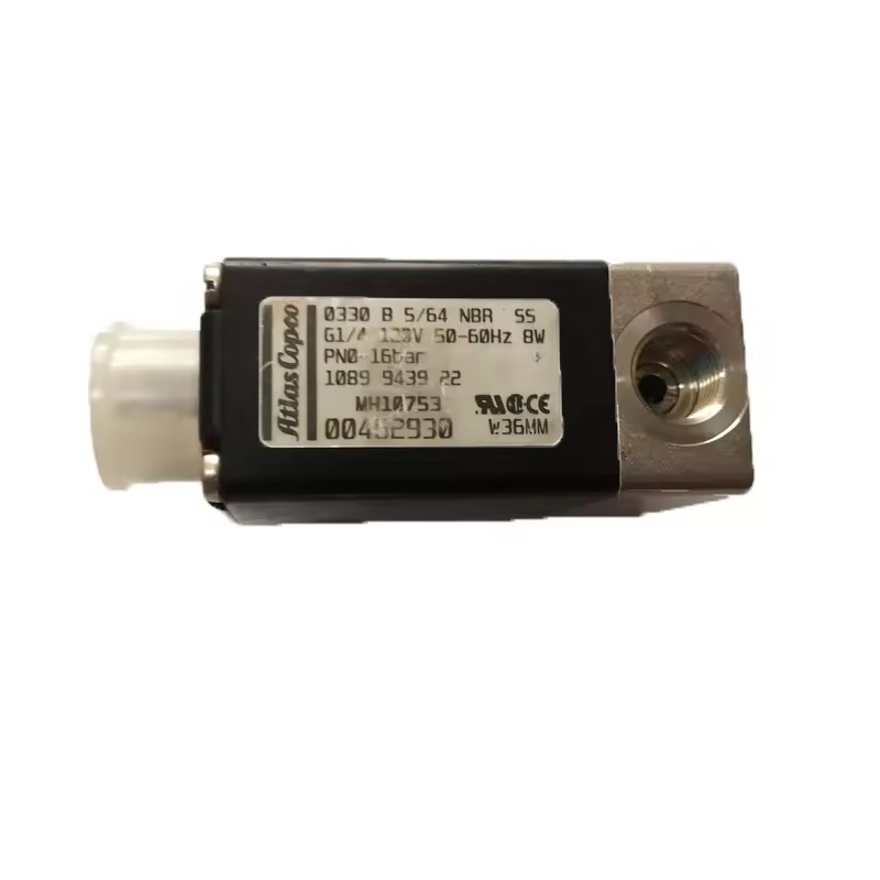 قطع الغيار ضاغط الهواء الخالي من الزيت صمام الملف اللولبي لأطلس COPCO 1089943922