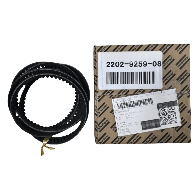 2202925908 Atlas Copco V-Belt (Set 2x) XPZ L = 1250 AC لضاغط المسمار المحقن الزيت الأصلي