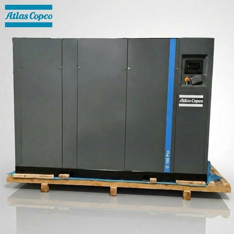 أطلس كوبكو GA160 Pro 160kW 215HP ضاغط هواء حلزوني محقون بالزيت 7.5 10Bar 1543CFM