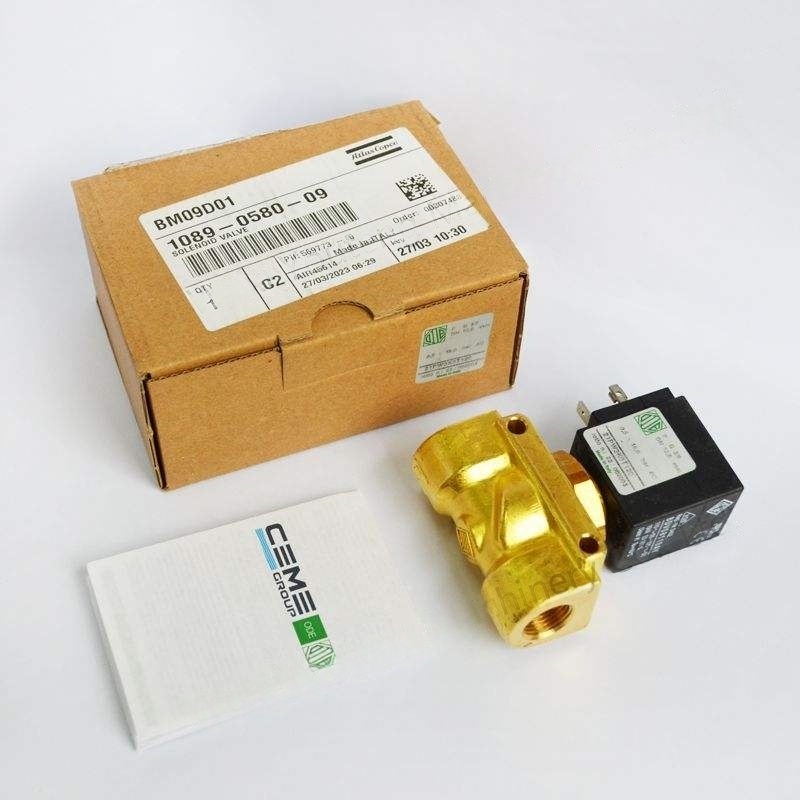 Atlas Copco inverter solenoid Valve Ga37VSD Metal Model 1089058009 للضواغط الصناعية