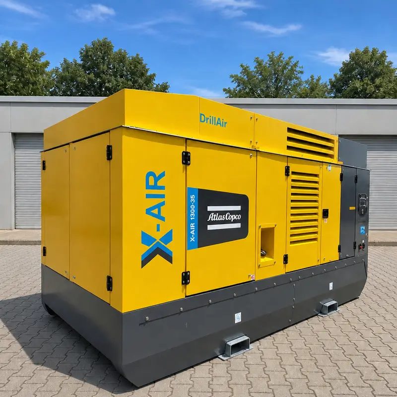 أطلس كوبكو X-Air 1300 35 ضاغط ديزل متنقل كبير بقدرة 412 كيلووات و35 بار حفر أصلي
