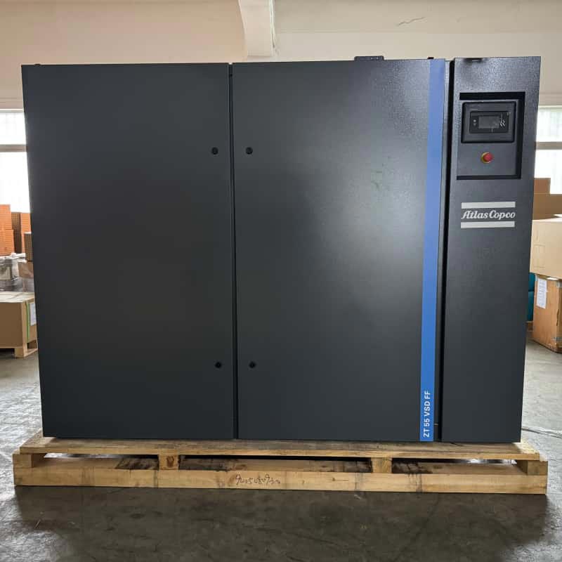 أطلس كوبكو ZT55 VSD FF | ضاغط هواء خالي من الزيت بقدرة 55 كيلو وات لصناعة الأغذية الصيدلانية فئة 0
